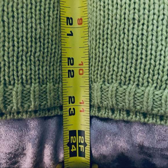 Chico's Pastel Green Cowl Neck Oversized Sweater - Picture 16 of 16